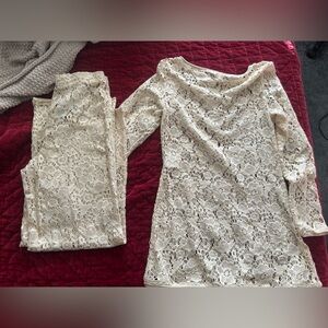 H&M Cream crocheted Set